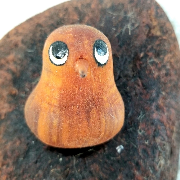 Rare Vintage Hanging Wooden Wall Decor with 3 Baby Birds Indoor Outdoor - Picture 6 of 9